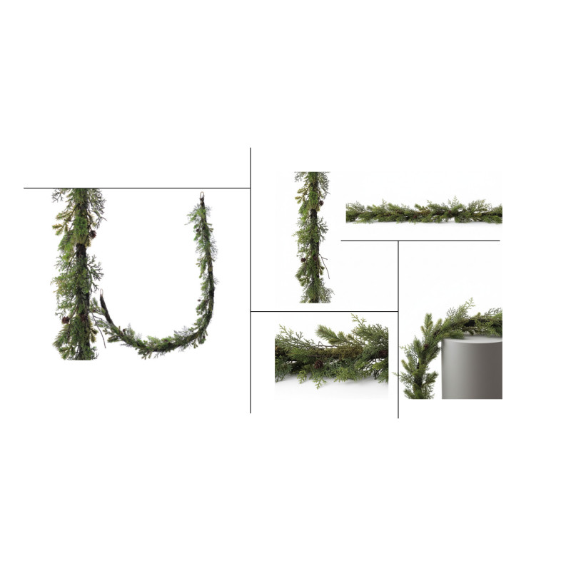 Guirnalda Verde Decorativa Natural | Estilo Navidad