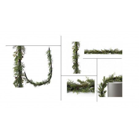 Guirnalda Verde Decorativa Natural | Estilo Navidad