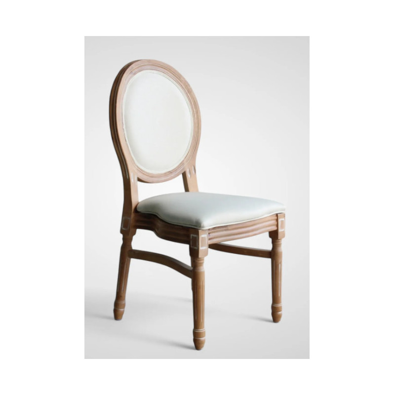 SILLA APILABLE MADERA Y TAPIZADA