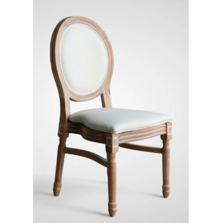 SILLA APILABLE MADERA Y TAPIZADA