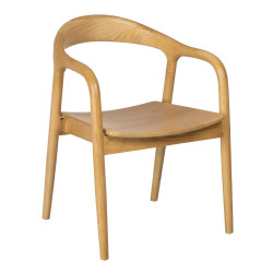 SILLA DE MADERA CURVADA Y ASIENTO DE MADERA