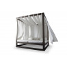 CAMA BALINESA ALUMINIO Y TELA DE EXTERIOR