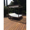 CAMA BALINESA ALUMINIO Y TELA DE EXTERIOR