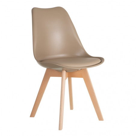 SILLA BEIGE POLIPROPILENO