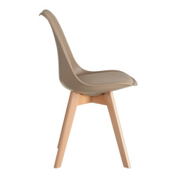 SILLA BEIGE POLIPROPILENO