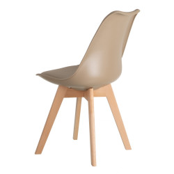 SILLA BEIGE POLIPROPILENO