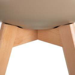 SILLA BEIGE POLIPROPILENO