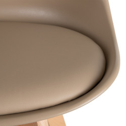SILLA BEIGE POLIPROPILENO