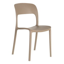 SILLA BEIGE POLIPROPILENO