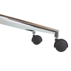 SILLÓN RUEDAS NATURAL-BLANCO  PIEL VINILICA.