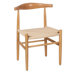 SILLA NATURAL MADERA / FIBRA SALÓN