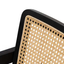 SILLA BRAZOS NEGRO MADERA / FIBRA SALÓN