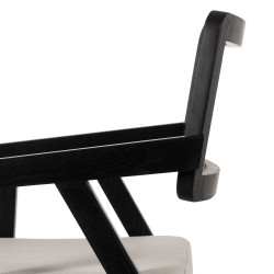 SILLA BRAZOS NEGRO MADERA / FIBRA SALÓN