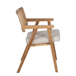 SILLA BRAZOS NATURAL MADERA / FIBRA