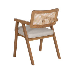 SILLA BRAZOS NATURAL MADERA / FIBRA