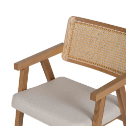 SILLA BRAZOS NATURAL MADERA / FIBRA