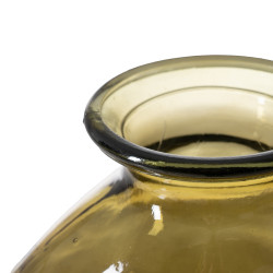 JARRÓN VERDE VIDRIO RECICLADO WE CARE