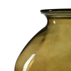 JARRÓN VERDE VIDRIO RECICLADO WE CARE