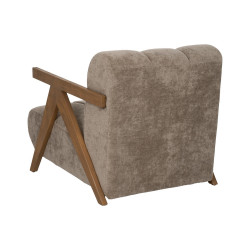 SILLÓN TAUPE MADERA DE ABEDUL SALÓN