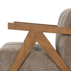SILLÓN TAUPE MADERA DE ABEDUL SALÓN