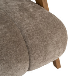 SILLÓN TAUPE MADERA DE ABEDUL SALÓN