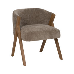 SILLA TAUPE MADERA DE ABEDUL SALÓN