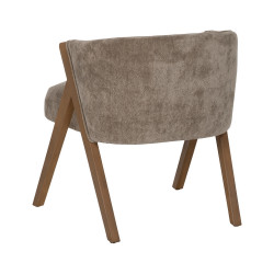 SILLA TAUPE MADERA DE ABEDUL SALÓN