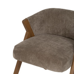 SILLA TAUPE MADERA DE ABEDUL SALÓN