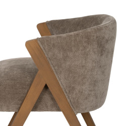 SILLA TAUPE MADERA DE ABEDUL SALÓN