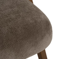 SILLA TAUPE MADERA DE ABEDUL SALÓN