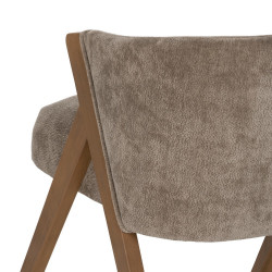 SILLA TAUPE MADERA DE ABEDUL SALÓN