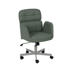 SILLA RUEDAS VERDE  PIEL VINILICAOFICINA