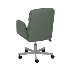 SILLA RUEDAS VERDE  PIEL VINILICAOFICINA