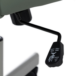 SILLA RUEDAS VERDE  PIEL VINILICAOFICINA