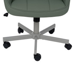 SILLA RUEDAS VERDE  PIEL VINILICAOFICINA