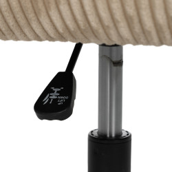 SILLA RUEDAS BEIGE TEJIDO OFICINA