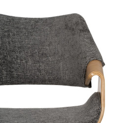 SILLA GRIS-NATURAL TEJIDO-MADERA