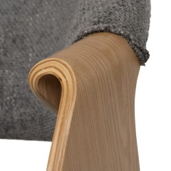 SILLA GRIS-NATURAL TEJIDO-MADERA