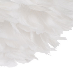 LÁMPARA SUELO BLANCO-ORO PLUMAS