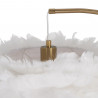 LÁMPARA SUELO BLANCO-ORO PLUMAS