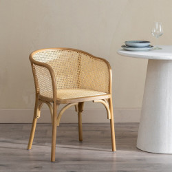 SILLA NATURAL MADERA-RATÁN