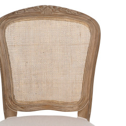 SILLA NATURAL-BLANCO MADERA-RATÁN SALÓN