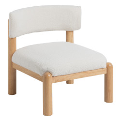 SILLÓN BLANCO-NATURAL MADERA DE CAUCHO