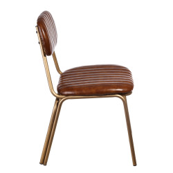 SILLA METALICA Y PIEL