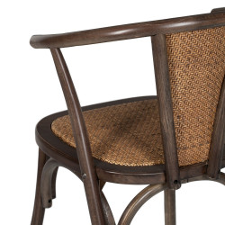 SILLA CHOCOLATE MADERA-RATÁN
