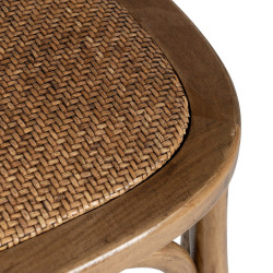 SILLA MIEL MADERA-RATÁN