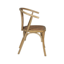 SILLA MARRÓN MADERA-RATÁN