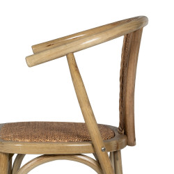 SILLA MARRÓN MADERA-RATÁN