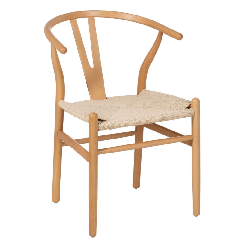 SILLA NATURAL MADERA / FIBRA SALÓN