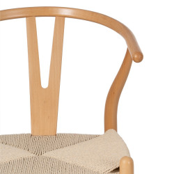 SILLA NATURAL MADERA / FIBRA SALÓN